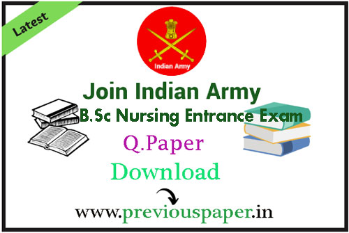 Indian Army B.Sc Nursing Question Paper