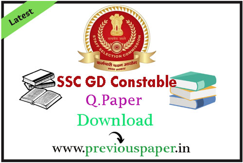 SSC GD Constable Question Paper