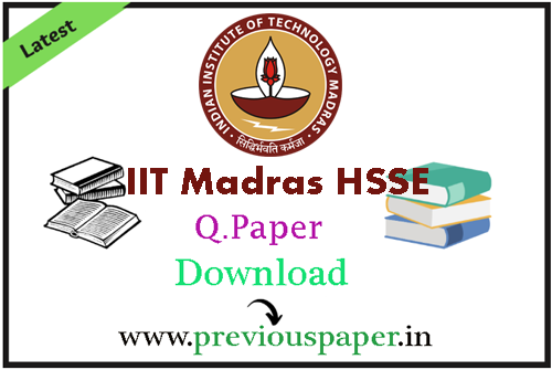 IIT Madras HSSE Sample Papers